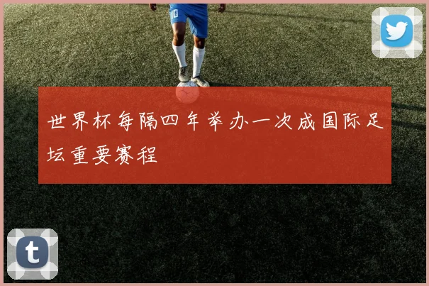 世界杯每隔四年举办一次成国际足坛重要赛程